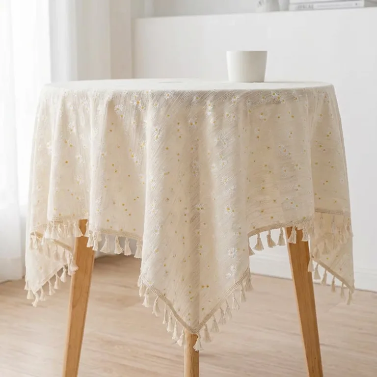 tablecloth with tassels, tablecloth with tassels, floral tablecloth