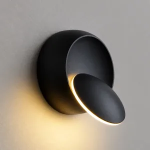 Stilren rund LED-vägglampa i aluminium