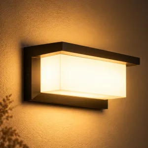 Ljus rektangulär LED-vägglampa