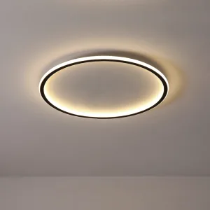 Minimalistisk ringformad takmonterad ljuskrona med justerbara LED-taklampor