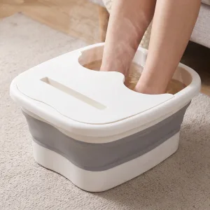collapsible foot bucket, foldable foot spa bucket, foot soaker tub, foot bath bucket, foot soaking basin, foot spa basin, collapsible foot basin