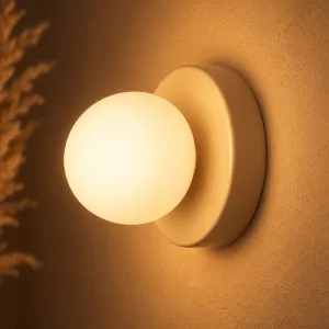 Minimalistisk rund vägglampa med LED-lampa